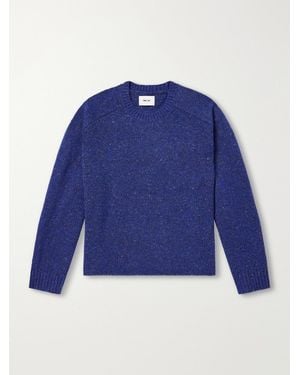 NN07 Jim 60074 Wool-Blend Knitted Crewneck - Blue