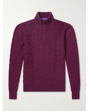 Ralph Lauren Cable-knit Cashmere Jumper - Purple