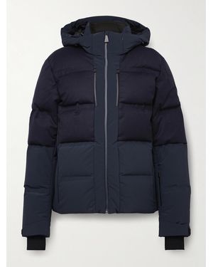Aztech Mountain Super Nuke Panelled Hooded Down Ski Jacket - Blue