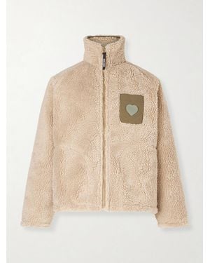 Human Made Shell-trimmed Fleece Jacket - Natural