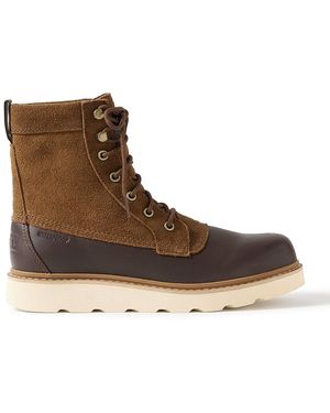 Sorel Slabtown 62' Caribou Suede And Leather Boots - Brown