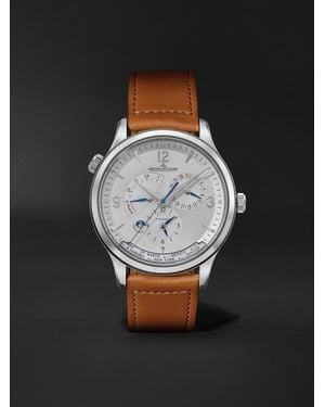 Jaeger-lecoultre Master Control Geographic Automatic 40Mm Stainless Steel And Leather Watch, Ref. No. 4128420 - Black