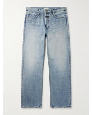 Fear Of God Straight-Leg Logo-Appliquéd Jeans - Blue