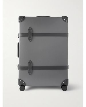 Globe-Trotter 007 Leather-Trimmed Vulcanised Fibreboard Check-In Suitcase - Grey