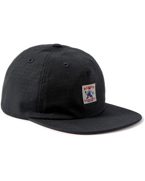 Randy's Garments Logo-Appliquéd Cotton-Ripstop Baseball Cap - Black