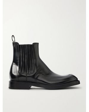 Dolce & Gabbana Patent-Leather Chelsea Boots - Black