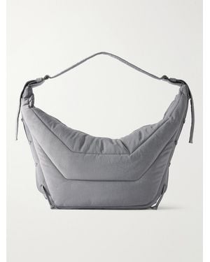 Lemaire Soft Game Large Quilted Nylon-Canvas Messenger Bag - Grey