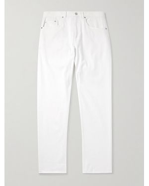 Frescobol Carioca Columbo gerade geschnittene Hose aus Twill aus einer Baumwollmischung - Weiß