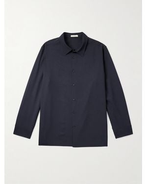 The Row Beto Hemd aus Wollgabardine - Blau