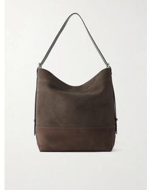 Lemaire Belted Nubuck Leather Tote Bag - Brown