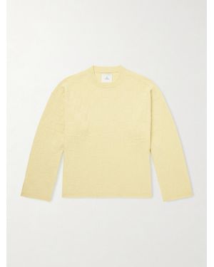 The Elder Statesman Culver Checked Cashmere Sweater - Yellow
