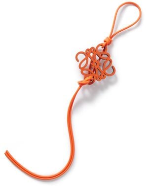 Loewe Anagram Leather Key Fob - Red