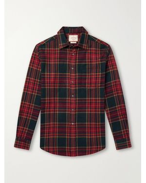 Portuguese Flannel Bravio Checked Cotton-Flannel Shirt - Red