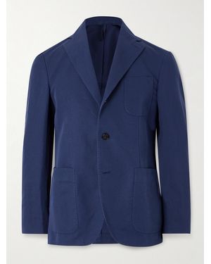 Slowear Venezia 1951 Garment-Dyed Chinolino Suit Jacket - Blue
