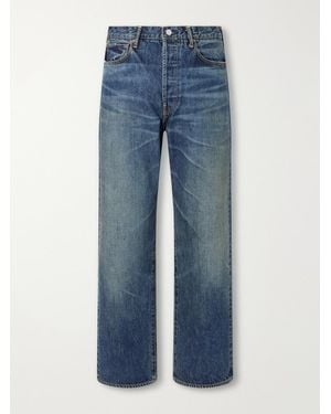 Visvim Social Sculpture 01 Wide-Leg Distressed Jeans - Blue