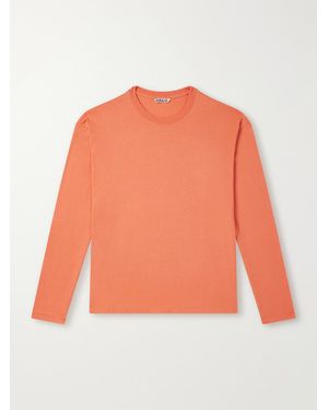 AURALEE Cotton-Jersey T-Shirt - Orange