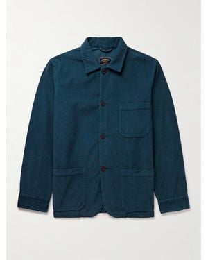 Portuguese Flannel Labura Cotton-Corduroy Overshirt - Blue