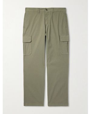 MR P. Edward Straight-Leg Organic Cotton-Blend Ripstop Cargo Trousers - Green