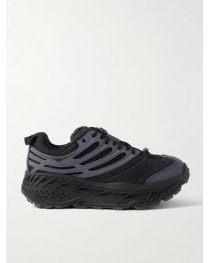 Hoka One One Stinson Evo Og Rubber-Trimmed Mesh Running Trainers - Black