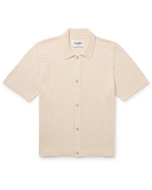 Corridor NYC Pointelle-Knit Mercerized Pima Cotton Shirt - Natural
