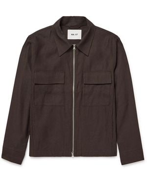 NN07 Alban 1808 Lenzing Ecovero And Linen-Blend Jacket - Brown