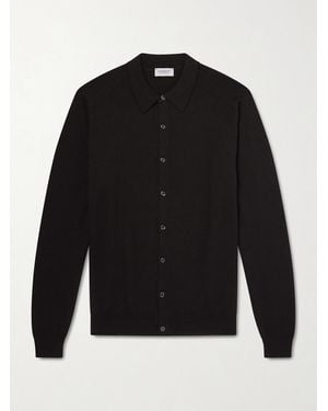 John Smedley Tibor Merino Wool Cardigan - Black