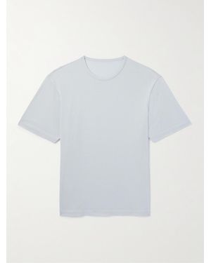 STÒFFA Cotton And Silk-Blend Piqué T-Shirt - White