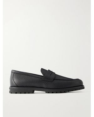 ZEGNA Full-Grain Leather Loafers - Black
