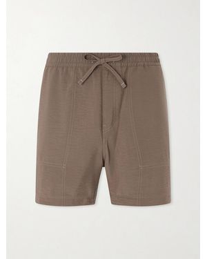 NN07 Ryder 5971 Straight-Leg Tencel-Blend Drawstring Shorts - Grey