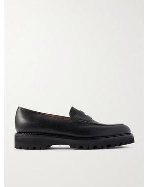 John Lobb Lopez New Standard Leather Penny Loafers - Black