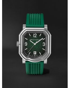 Gerald Charles Maestro Gc Sport Limited Edition Automatic Chronograph 39Mm Titanium And Rubber Watch, Ref. No. Gc2.0-Tx-Tn-02 - Green