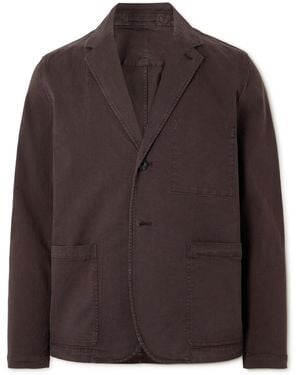 MR P. Garment-Dyed Cotton-Blend Twill Blazer - Brown