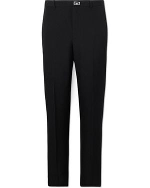 Givenchy Tapered Logo-Embellished Wool Pants - Black
