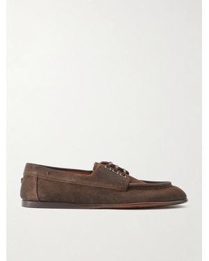 Dolce & Gabbana Crosta Suede Loafers - Brown