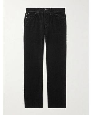 Tom Ford Icon Straight-Leg Cotton-Velvet Suit Trousers - Black