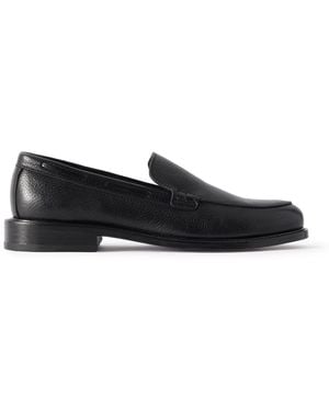 MR P. Scott Full-grain Deerskin Loafers - Black