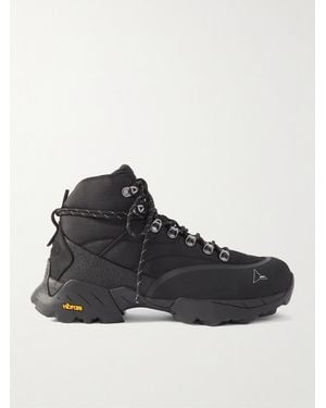ROA Andreas Strap Suede And Rubber-Trimmed Cordura Boots - Black