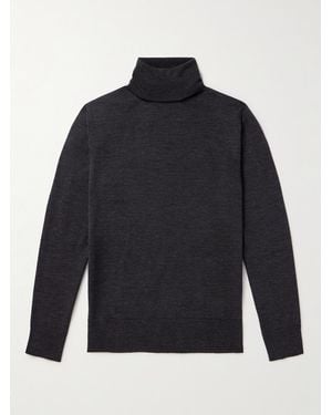 MR P. Slim-Fit Merino Wool Rollneck Jumper - Blue