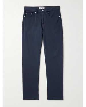 Frescobol Carioca Columbo gerade geschnittene Hose aus Twill aus einer Baumwollmischung - Blau
