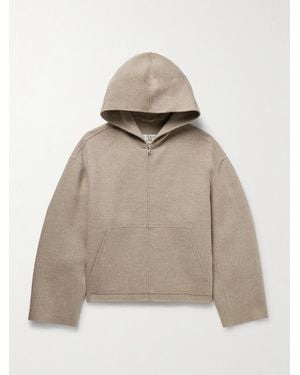 Acne Studios Doveria Double-faced Wool And Cashmere-blend Felt Hooded Jacket - Natural