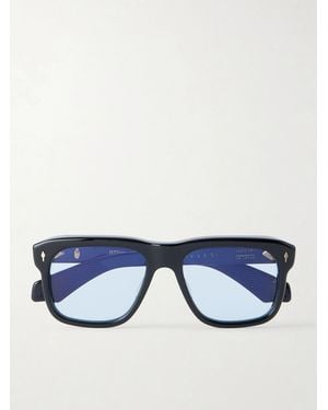 Jacques Marie Mage Yves Square-Frame Acetate Sunglasses - Blue