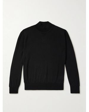 MR P. Merino Wool Mock-Neck Sweater - Nero