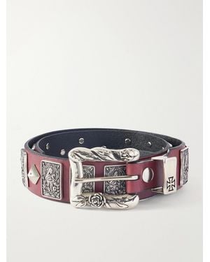 Enfants Riches Deprimes St.Teresa 2Cm Studded Leather Belt - Blue