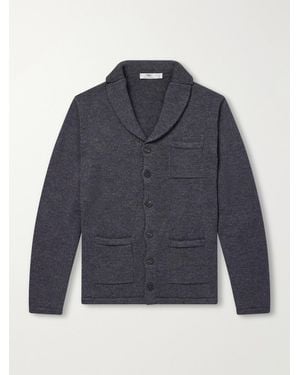 Inis Meáin Merino Wool And Linen-Blend Cardigan - Blue