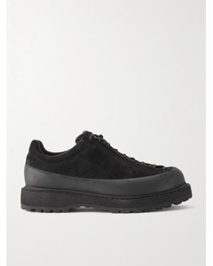 Stone Island Suede And Rubber Trainers - Black