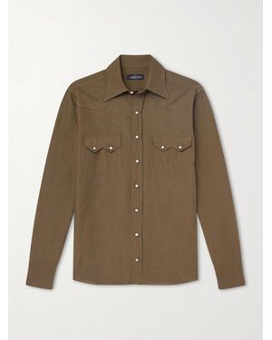 J. Mueser Cotton Western Shirt - Green