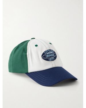 Drake's Logo-embroidered Cotton-twill Baseball Cap - Blue