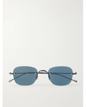 Thom Browne Square-Frame Titanium Sunglasses - Blau