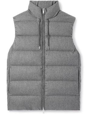 Slowear Incotex Montedoro Slim-fit Quilted Wool And Cashmere-blend Down Gilet - Gray