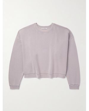 Acne Studios Fester Garment-Dyed Cotton-Jersey Sweatshirt - Pink